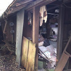 裏の山側の下屋部分